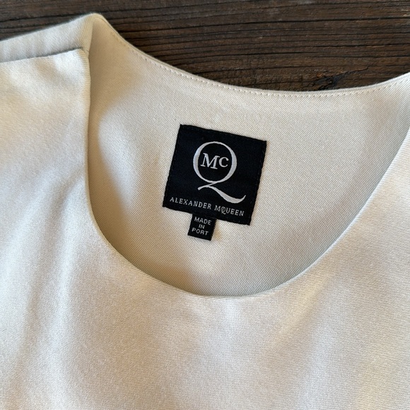 Alexander McQueen rayon l/wool blend drape top colorblock mini dress Size Small - Picture 9 of 16